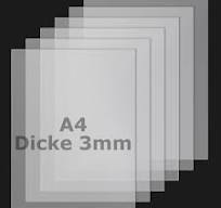 MIVIDE 6 Pezzi di Fogli Acrilici Trasparenti 300 x 210 x 3 mm A4 Pannelli  Plexiglass Trasparente, Foglio Acrilico per il fai da te, Sculture, Modelli  ...
