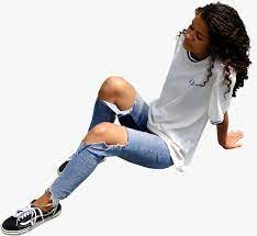 Casual Girl Sitting Aerial View Sitting Girl People Png Casual Girl