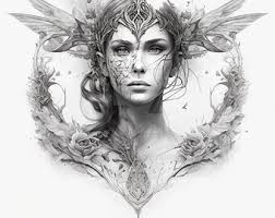 Zombie Fairy Instant Digital Art Download