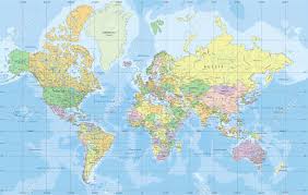 Look at the shape of greenland. Political World Map In Mercator Projection Royalty Free Cliparts Vectors And Stock Illustration Image 121667551