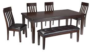 Ikea table bench two seater home kitchen dining room furniture solid birch. Haddigan 6 Piece Rectangular Dining Room Table W 4 Upholstered Dining Side Chairs And Upholstered Dining Bench Set Belfort Furniture Table Chair Set With Bench
