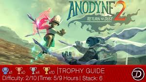 If you know how to complete the trophies. Anodyne 2 Return To Dust Trophy Guide Dex Exe