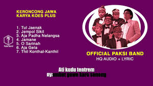 Lagu keroncong hesti koes endang keroncong pilihan hety koes endang play list : Kumpulan Lagu Lagu Koes Plus Keroncong Modern Paksi Band Youtube