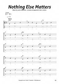 E a d g b e. Ukulele Nothing Else Matters Metallica Bassguitar Gitarre Noten Gitarre Lieder Gitarrenlieder
