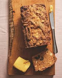 Baked banana, date and pecan loaf with spiced caramel sauce. 37 Loaf Cake Recipes Delicious Magazine