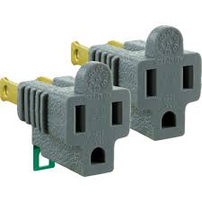 You can light up the room in a more shining way with only one bulb adapter or socket. Ge 15 Amp 125 Volt Polarized Grounding Plug Adapter Gray 2 Pack 543002 The Home Depot