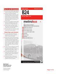 B24 Bus Route Stops B24 - Wmata.com