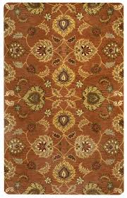 All 6' round area rugs can be shipped to you at home. Valintino Ornate Mums Wool Round Rug In Rust Brown Burgundy Sage 8 X 8