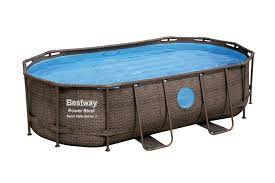 Learn how to do just about everything at ehow. Bestway Power Steel Swim Vista Series 14 X 8 2 X 39 5 Oval Frame Above Ground Swimming Pool With Pump Ladder And Cover Walmart Com Walmart Com