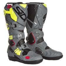 Sidi Mx Boots Crossfire 2 Srs Black Grey Yellow Fluo