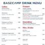 Basecamp coffee house menu from basecampeureka.com