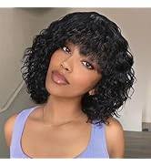Amazon.com : HUA Short Curly Human Hair Wigs for Black Women 8 inch Short  Curly Wigs for Black Women No Lace Front Human Hair Wigs (WIG P4/27) :  Beauty & Personal Care