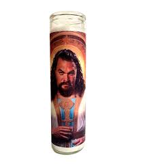 Jason Momoa Celebrity Parody Devotional Prayer Saint Candle - Etsy UK