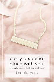 Coordinate Bar Necklace In 2020 Coordinates Necklaces Coordinates Bar Necklace Bar Necklace