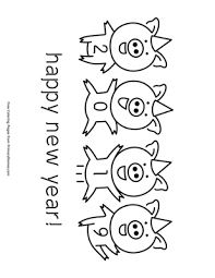 The new year is coming. Happy New Year 2019 Coloring Page Free Printable Pdf From Primarygames