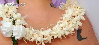 A lei is a garland or wreath; Hawaiian Wedding Lei Hawaiian Flower Leis