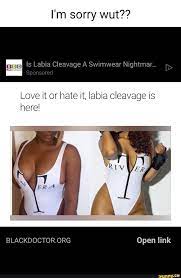 I'm sorry wut?? Is Labia Cleavage A Swimwear Nightmar... Sponsored Love it  or hate it, labia cleavage is here! Open link - iFunny