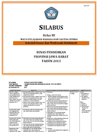 Silabus bahasa sunda kelas 3 semester 1. Silabus Sd Kelas Iii 2013 Pdf