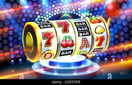 Slots 777 banner, golden coins jackpot, Casino 3d cover, slot machines.  Vector illustration Stock Vector Image & Art - Alamy