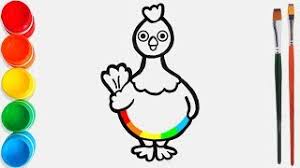Mulai dari cara memelihara ayam petelur hingga ayam aduan. Cara Menggambar Dan Mewarnai Ayam Mainan Video Pendidikan Untuk Anak Anak By Joy Kids Art