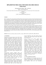 Jurnal keilmuan dan aplikasi teknik informatika jl. Pdf Implementasi Hmac Sha1 Tripledes Cbc Hmac Md5 96 Pada Ipsec
