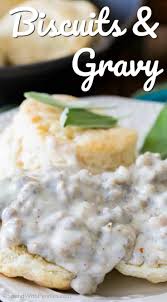 Biscuits And Gravy Without Sausage Recipe This Biscuits And Gravy Recipe Is A Simple Recipe For Buttery Flaky Homemade Biscuits And A Savory Thre Sausage Gravy Homemade Gravy Homemade Biscuits Recipe