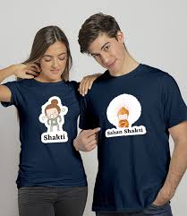 Myntra is the ultimate destination for fashion and lifestyle, being host to a wide array of merchandise including clothing , footwear, accessories, jewellery, personal care products and more. Buy Sehen Shakti Couple T Shirt Online India Pack Of 2 Navy Blue Teestheday