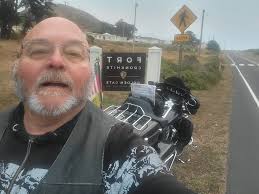 Long distance motorcycle ride in California