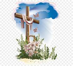 During the procession, the priest will carry a tray decorated with flowers around the church. Floral Flower Background Clipart Easter Cross Flower Transparent Clip Art