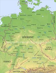 What's on the germany train map? Germany Physical Map