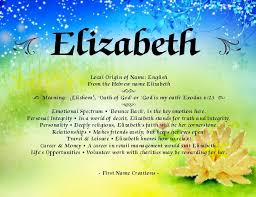 Why Is This So Accurate Names With Meaning Elizabeth Name Meaning Meant To Be