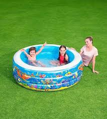 Piscine Gonflable Decor Poissons 3 Boudins 152 51cm Bestway King Jouet Maroc