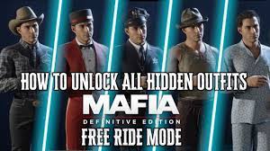 Definitive edition places players back in the role of tommy angelo as he navigates the criminal underbelly of. How To Unlock All 5 Hidden Outfits Bonus Outfits Free Ride Mafia 1 Remake Definitive Edition Youtube