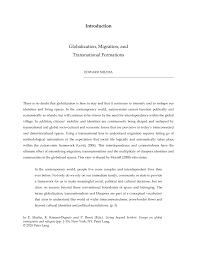 Pdf Introduction Globalization Migration And Transnational Formations