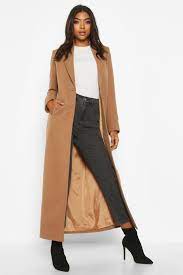 Missguided longline faux wool duster coat ($108): Pin On Yaya