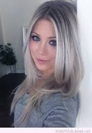 A useful trick for makeup for blondes with blue eyes is that contrasting color makes the blue eyes pop. Lovely Ash Blonde Hair Color For Blue Eyes Ash Blonde Ombre Hair Grey Blonde Hair Ombre Hair Blonde