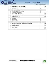 Receive your account statement electronically on your registered email address. U B L Bank Internship Report