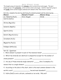 major mineral groups