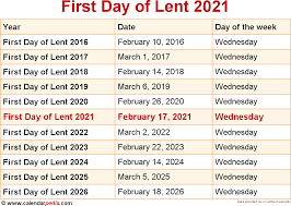 Find hindu festivals 2021 calendar for india. When Is First Day Of Lent 2021
