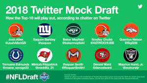 The draft was headlined by a deep quarterback class the browns used the top pick on mayfield. Twitter Preps For 2018 Nfl Draft With Emojis Mock Draft