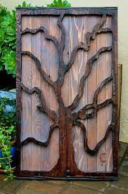 Rustic Reclaimed Wood Tree Art Wall Hanging Rustic House Tree Art Wood Tree