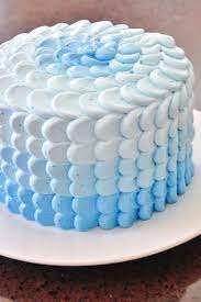 Ombre Cake Blue Birthday Cakes Cake First Birthday Cakes