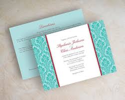Simple Wedding Invitations Victorian Vintage Damask Pattern In Tiffany B Blue Wedding Invitations Diy Victorian Wedding Invitations Vegas Wedding Invitations