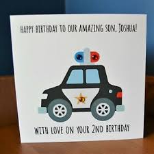 A wide variety of cars birthday cards options are available to you, such as material, use, and occasion. Personalised Police Car Birthday Card Any Name Message Son Grandson Nephew Ebay