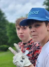 Round 2 completed! What a beautiful day for golf! Thanks to Dad, Daniel  Earl & big brother, Cartyr Cockcroft for tagging along with Cohyn and  Cooper. ⛳️