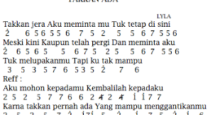 Lirik Dan Not Angka Pianika Mantan Kekasihku Lyla Jejakchord Blog Kumpulan Chord Dan Not Lagu