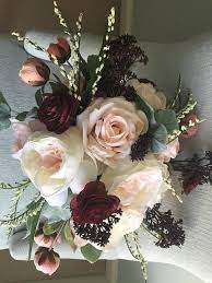Buy silk wedding bouquets and get the best deals at the lowest prices on ebay! Wedding Bouquet Bridal Bouquet Silk Wedding Bouquet Etsy Flower Bouquet Wedding Small Bridal Bouquets Burgundy Wedding Flowers