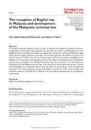 Tanah melayu in the text is consistently employed to refer to the area under malaccan dominance.3. Pdf The Reception Of English Law In Malaysia And Development Of The Malaysian Common Law