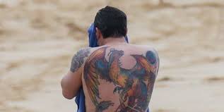 Ben Affleck Tattoo Ben Affleck Tattoo Back Tattoo Phoenix Back Tattoo