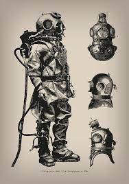 Experience incredible thermal protection with marvelous diving suit on alibaba.com. Vintage Deep Sea Diver X2f A Vintage Inspired Design Of Victorian Era Deep Sea Diving Suit And Helmets Diver Art Deep Sea Diver Art Deep Sea Diving Suit